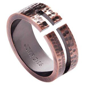 NWOT - Christian Art Gifts John 3:16 Cross Inspirational Men’s Ring